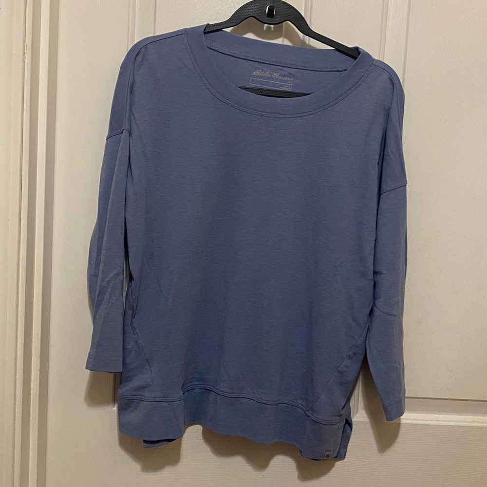 Eddie Bauer Soft Blue Knit Top